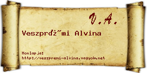 Veszprémi Alvina névjegykártya